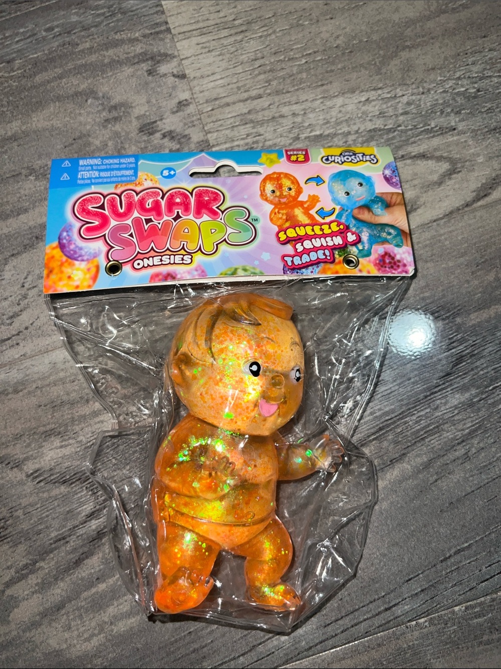 Sugar Swaps - Orange Glitter Squishy Toy